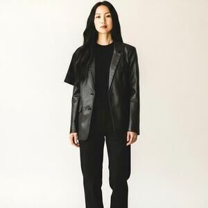 Steve Madden Faux Leather Jacket NWT Women's Sz S Black Edgy Bikercore Goth
